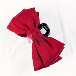 Clama pentru prins parul tip cleste CLM005BB cu Funda Rosie satinata